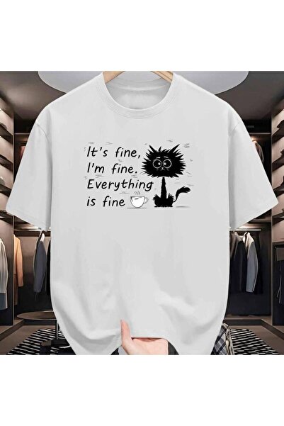 12 Teknoloji 5 6 EVERYTHING IS FINE Short-sleeved T-shirts, Fashionable Trend...