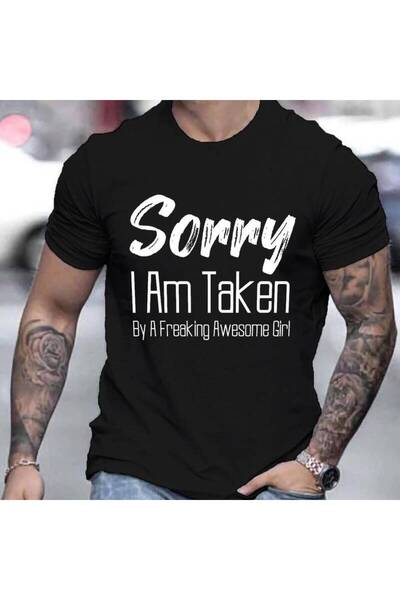 12 Teknoloji Men'S Casual T-Shirt with 'Sorry, I'Ve Been Taken' Design Comfor...