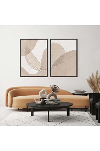 designadv Dual Canvas Panels - Brown Frame
