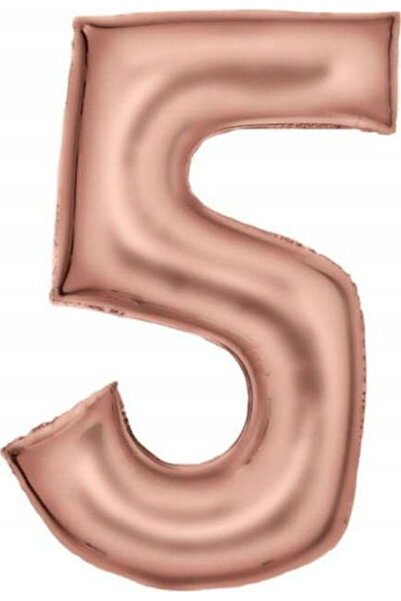 AMSCAN Balon Folie Jumbo Numărul 5 Rose Gold 86cm