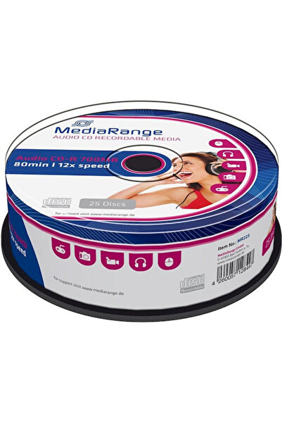 MediaRange CD-R înregistrabili 12x 700MB, cutie tip tort, 25 bucăți, Cod: MR223