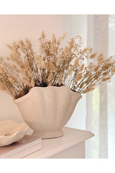 Hestia Home Deniz Kabuğu Seramik Vazo