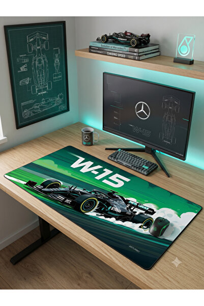 RUGRUMBA W15 Track Limit 40X90Cm Gaming Player XL Large Size Non-Slip Base St...