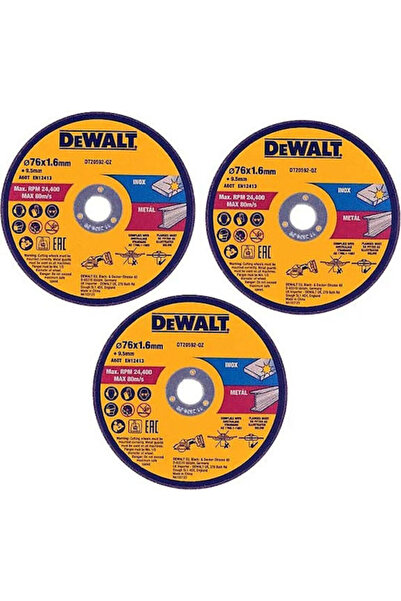 Dewalt Disc de tăiere metal, diametru 76mm, 3 bucăți