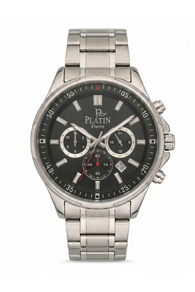Platin Pierre Hds-1274Ga-A2 Steel Cord Functions Active Men's Wristwatch