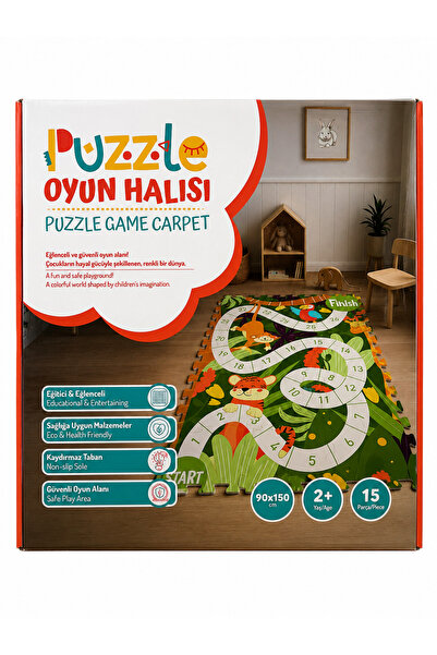 ALİ DUMAN GRUP OYUNCAK ÇİÇEKÇİLİK 90x150 cm Puzzle Oyun Halısı 15 Parça Çocuk...