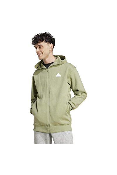 adidas Hanorac cu fermoar integral pentru bărbați, Future Icons, cu insignă s...