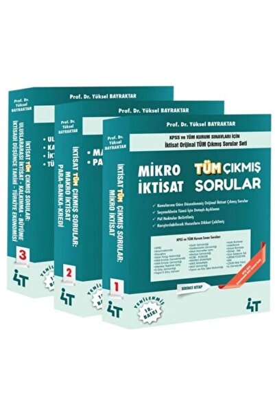 4T YAYINEVİ İktisat Tüm Çıkmış Sorular Konularına Göre Düzenlenmiş