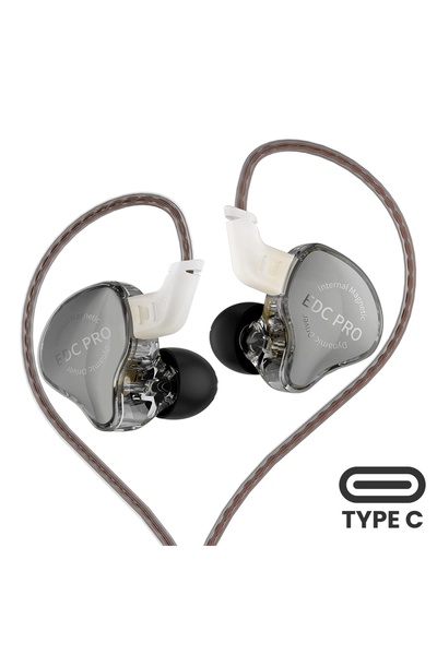 KZ EDC Pro Kablo Yüksek Hassasiyetli Dinamik Sürücü Hi-Fi IEM Kulak İçi Kulak...