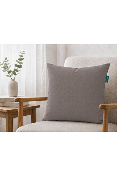 Rolivs Velvet Decorative Throw Pillow 45X45 cm - Coffee Bean