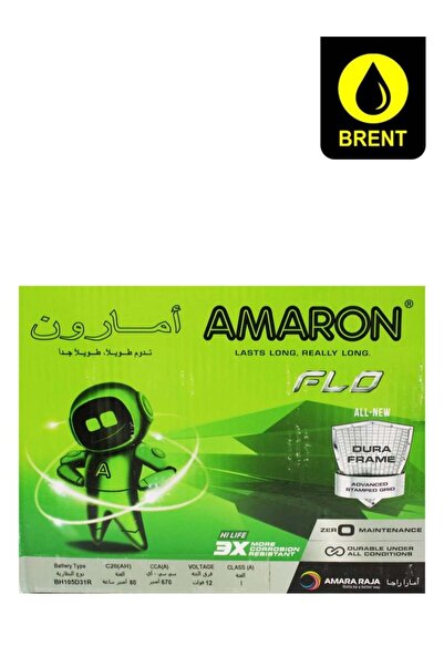 AMARON 80Ah Heavy Duty Long Life Car Vehicle Auto Battery 12V BH105D31R Maint...