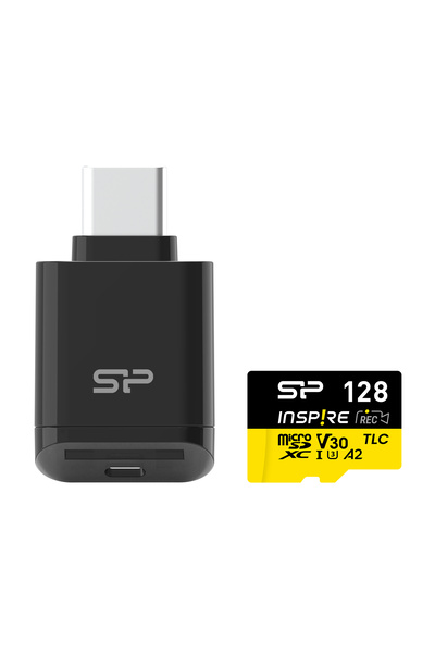 Silicon Power κάρτα μνήμης microSDXC Inspire με card reader, 128GB, C10 UHS-I...