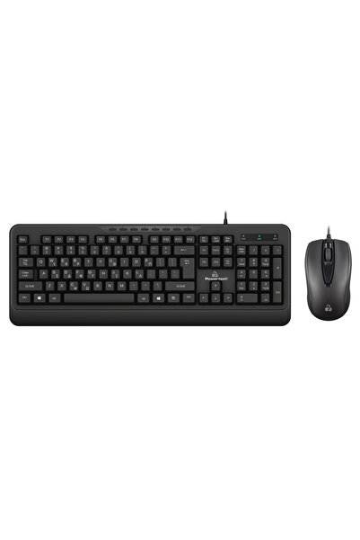 POWERTECH set ποντίκι & πληκτρολόγιο PT-1067, ενσύρματο, 1000DPI, μαύρο