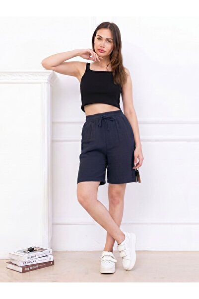 Flubutik Women's Laci Muslin Cotton Short Shorts