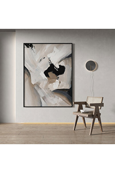 lawhat A Harmonious Blend of Creamy and Warm Beige Tones with Bold Black Acce...
