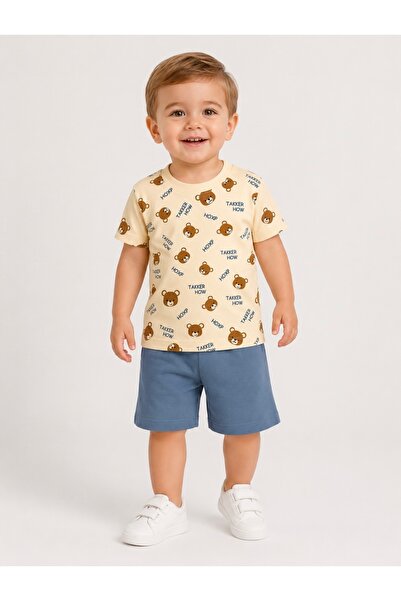 Melodikids Boys' Summer T-Shirt Shorts Cotton Set