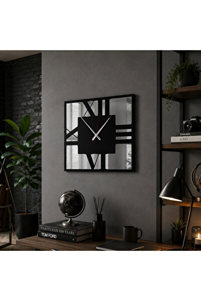 WOCHMANN Pleksi Metal Kare Modern Metal Duvar Saati 60x60