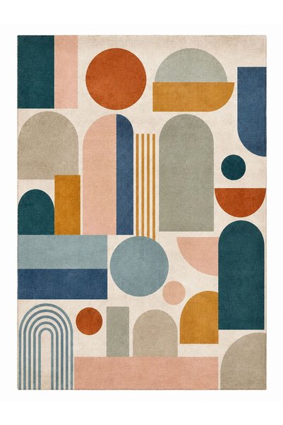 Rugs Modern Halı Eta Traditional Patterned Modern Woven Base Decorative Carpe...