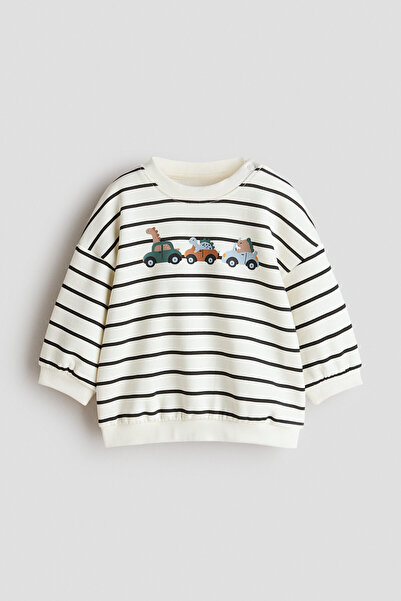 H&M Baskılı Sweatshirt