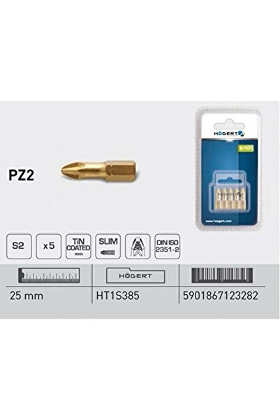 OEM Bit Titan PZ2 surubelnita set 5 bucati Hogert