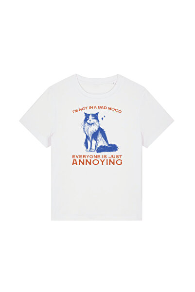 INNOVI Tricou femei Annoying - Tricou Oversized Bumbac Organic, Print DTF