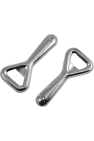 The Bros Bottle Opener, Silver, 2-Pieces,