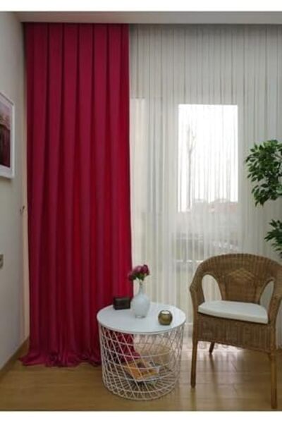 Yıldızan nry shop Ev Depo Home Taç فوشيا ستارة خلفية ناعمة بلون واحد بدون طيا...