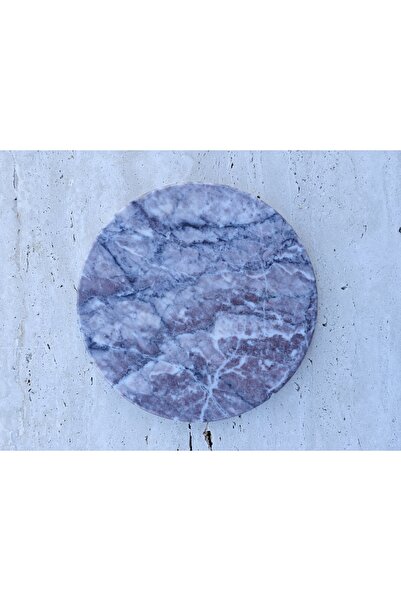 Pergamon Marble & Design صينية ديكور من الرخام الطبيعي مقاس 25 سم - حامل عرض ...
