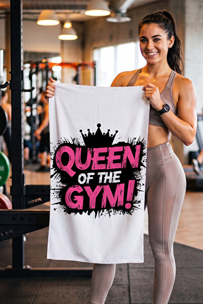 Charmbi Queen of the Gym 45X90 Training Towel |   Stylish Design Cotton Sport...