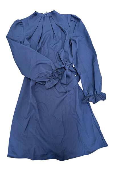 OEM Rochie eleganta de dama, lungime medie, casual, culoare bleumarin, polies...