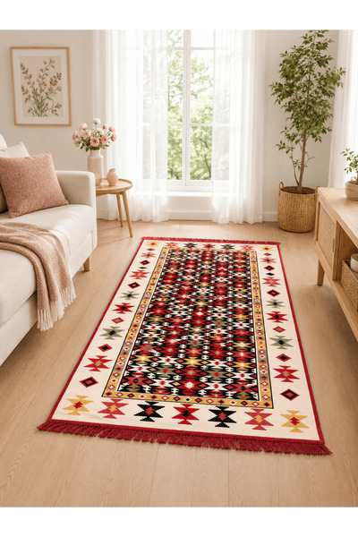 OEM Covor tradițional, cu două fețe, dimensiune 120 x 180 cm H&H 112