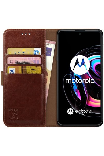 ROSSO Element PU Θήκη Πορτοφόλι Motorola Edge 20 Pro - Brown