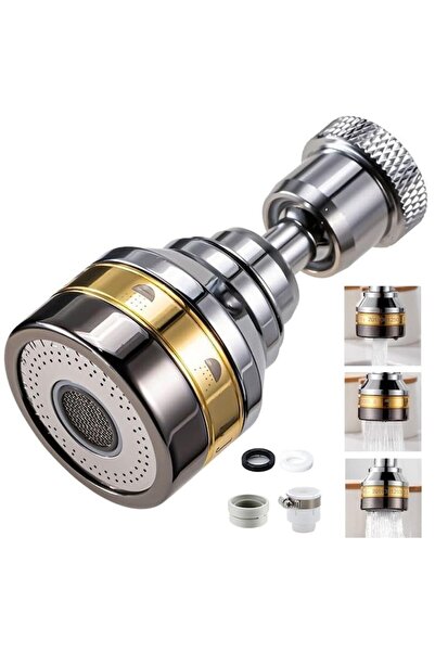 MACVI Prelungitor flexibil pentru robinet 360 °   cu 3 moduri de pulverizare ...