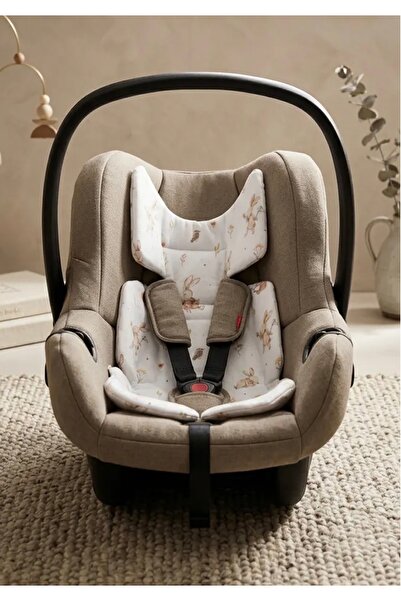 jr.bunnies 100% Cotton Muslin Bunnies Patterned Baby Stroller Cushion – Doubl...