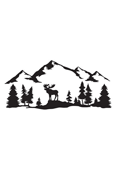 Amo-Stickers Стикер Приключение MooseForest 70см Черен
