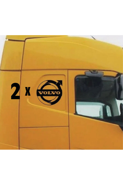 Amo-Stickers Set Stickere sigla noua Volvo 45cm Argintiu