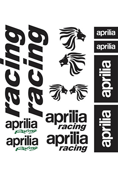 Amo-Stickers Αυτοκόλλητο μοτοσικλέτας Aprilia 2 Κόκκινο Σετ Άνω Κάτω