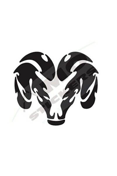 Amo-Stickers Sticker Dodge 25cm Gri inchis