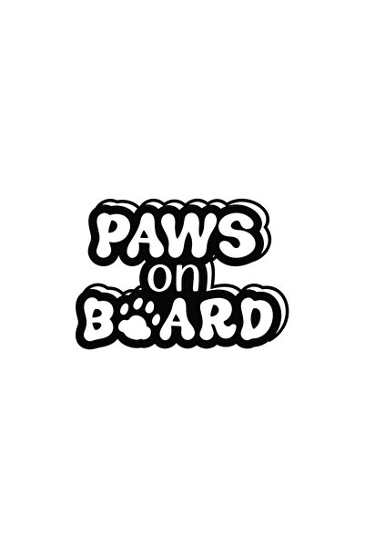 Amo-Stickers Stickere Auto Paws on board 25cm Verde