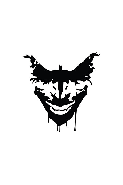 Amo-Stickers Джокър 8 Стикер за кола 30см Сребрист