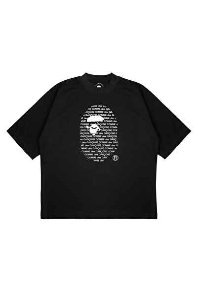 PURE EFFECT Unisex velika majica sa printom BAPE x COMME des GARÇONS, širokog...