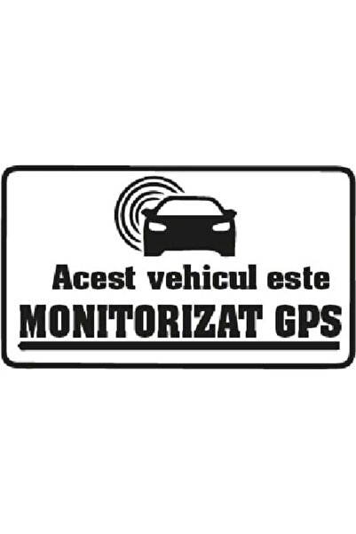 Amo-Stickers Monitorizat GPS 25cm Gri inchis