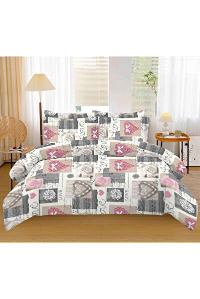 amali 6 piece Polycotton Bed Sheet Queen Size (160x200+35) cm with Duvet Cove...
