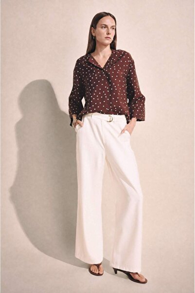 DeFacto Straight Wide Leg Belted Trousers H3242Ax26Au