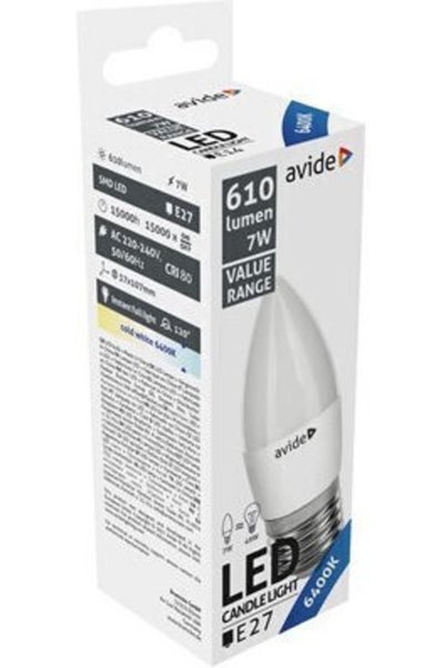 Avide Abbc27cw-7w Λάμπα LED 7W για ντουί E27 Ψυχρό Λευκό 610lm Κωδικός: 15.00...