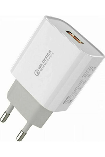 WK Φορτιστής Χωρίς Καλώδιο με Θύρα USB-A 18W Γρήγορη Φόρτιση 3.0 Λευκό (WP-U57)