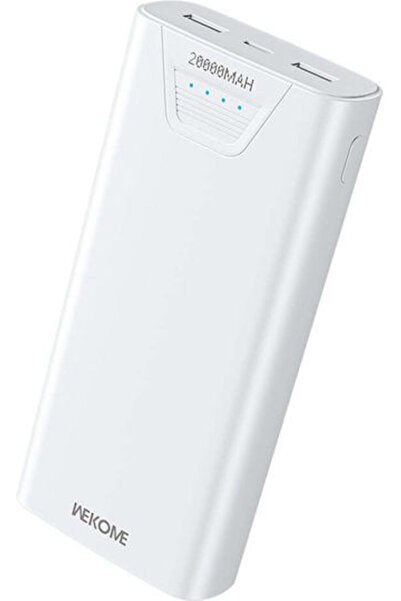 WK WP-121 Power Bank 20000mAh με 2 θύρες USB-A Λευκό