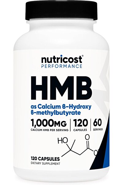 Nutricost Amino Acid HMB (Beta-Hydroxy Beta-Methylbutyrate) 1000mg, 120 Capsu...