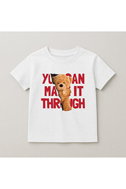 SVART WEAR Παιδικό και εφηβικό μπλουζάκι με στάμπα αρκουδάκι, βαμβακερό, με κ...