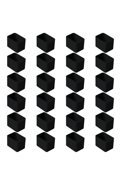 Adem Koç 20x40 mm Dışa Geçme Sert Plastik Sandalye Ayak Pabucu - Plastik Dışa...